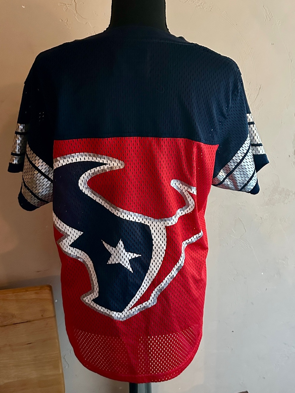 Houston Texans Mesh Football Jersey in Navy and Red- Wo